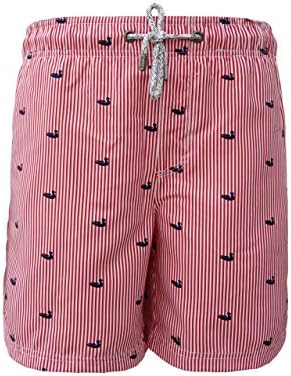 ISLANDHAZE Men's DUCK STRIPE XL WHITE&amp;PINK STRIPES