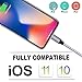 iPhone Charger, YUNSONG 3Pack 6FT Nylon Braided Lightning Cable Charging Cord USB Cable Compatible with iPhone Xs MAX XR X 8 7 6S 6 Plus SE 5S 5C 5 (Silver White)