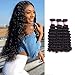 Original Queen Weave Hair Deep Wave Brazilian Hair 3 Bundles 100% Unprocessed Brazilian Virgin Human Hair Weave Extensions Natural Color 12 14 16 Inch