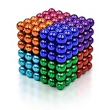 MagneBalls 5MM Magnetic Ball Set Perfect for Jewlery, Crafts, Education and Intelligence Development- Desk Sculpture Toy Provides Relief for Office Stress, ADHD, Autism, and Anxiety (Multicolored 5)