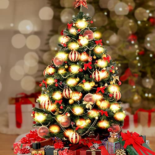 Mandiq Fairy Lights Battery Operated, String Lights 10ft 30 LEDs, Flashing and Constant Light Mode, Silver Wire Mini Lights for Festival, Christmas Decoration