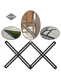 Herramienta multiángulo, regla de medición de aleación de aluminio mejorada con tamaño más largo, regla multifuncional para manualidades, carpinteros, artesanos, constructores, ingenieros, bricolaje.