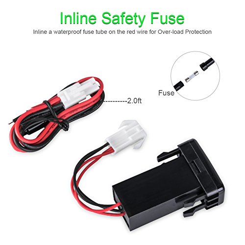 image for BUNKER INDUST 5V 2.1A Dual USB Power Socket Rapid Car Charger Smart Ph