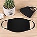 KISSBUTY 2 Pack Unisex Mouth Mask Anti Dust Face Mouth Mask, Black Cotton Face Mask for Cycling Camping Travel (2)