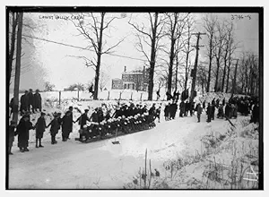Historic Photographs, LLC Photo: Locust Valley Crew,Nassau County,New York,NY,c1916,Winter Fun,People,Snow