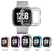 EZCO Compatible with Fitbit Versa Case Plus Charger [3+1 Pack], Exclusive Charging Dock Stand (Can Charge Case On) + Soft TPU Protector Case Bumper for Versa Smart Watch