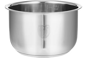 ULTECHNOVO Stainless Steel Rice Cooker Inner Pot - 7.09 Inch Replacement for Versatile Cooking Ideal for Rice Soup and Desser