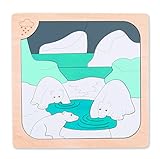 Hape Freezing & Scorching George Luck Wooden Layers Puzzle