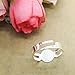 50pcs 8mm Silver Plated Adjustable Flat Rings Blank Base Jewelry Findings