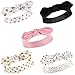 Hudson Baby Unisex Cotton and Synthetic Headbands, Gold Dot, 0-24 Months