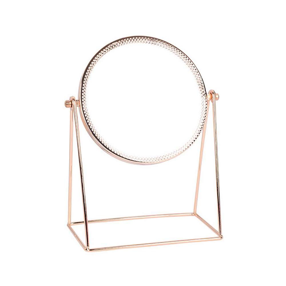 Square Champagne Gold Pahdecor Vanity Classy Makeup Mirror Cute Golden Vintage Decorative Makeup Mirror Beautiful With Single Sided 360 Rotatable For Desk Dresser Bedroom Bathroom With Small Tray Home Kitchen Bathroom Mirrors Kalingauniversity Ac In