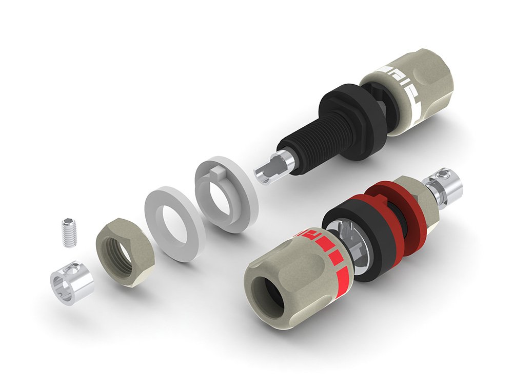 aeco Binding Post ABI-0611S, 2pcs/1set, Silver Plating, Vacuum bag