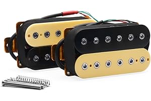 ROZILO Neck+Bridge Pickup Set Double Coil Humbucker Pickups for Electric Guitar Pickup-Zebra