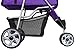 VIVO Purple 3 Wheel Pet Stroller for Cat, Dog and More, Foldable Carrier Strolling Cart, STROLR-V003P