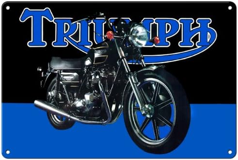 Triumph Old Fashion British Motorcycle Sign Motorcycle Signs