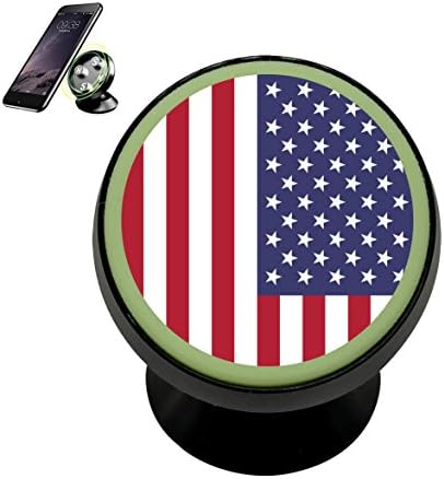 HACol Flag Of The United States Of America Magnetic Phone Car Mount Holder,360 Rotation Magnetic Car Phone Holder Stand