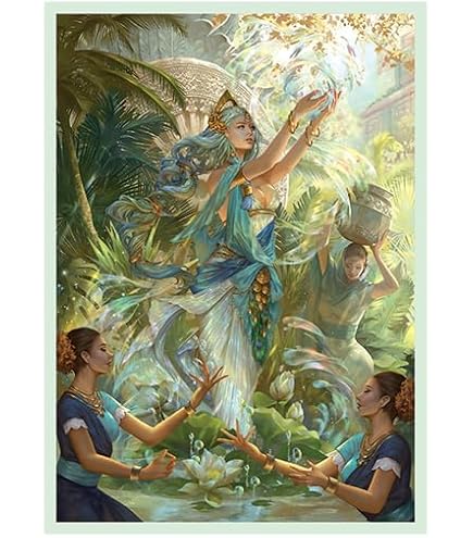 Fantasy North - Aelwyn Alorr - Wood Elf Ranger - 100 Textured Matte TCG Card  Sleeves - Fits Magic MTG Commander Pokemon and Other Card Games - Playing Card  Sleeves