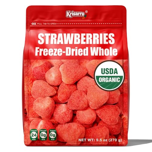 Organic Freeze Dried Whole Strawberries Crispy