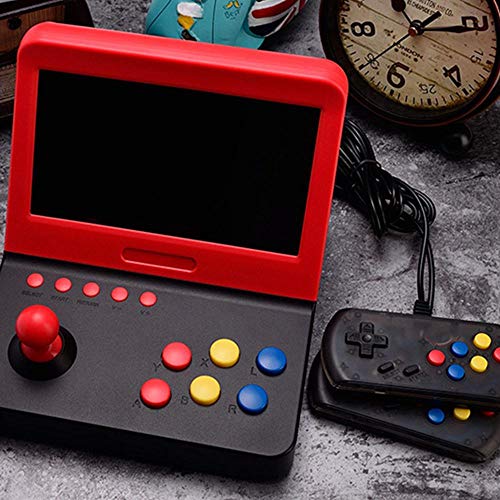 MOGOI Arcade Video Retro Game Machine,7 Inch Large TFT Screen Retro Mini Handheld Arcade Nostalgic Game Console Handheld Game Console with 3000 Classic Video Games,Red