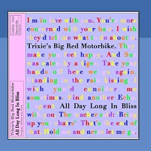 Trixie S Big Red Motorbike All Day Long In Bliss Amazon Com Music Trixie S Big Red Motorbike All Day Long In Bliss Amazon Com Music