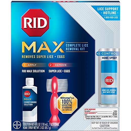 RID MAX Complete Lice Removal Kit, EasytoUse, Includes 1 RIDvantage