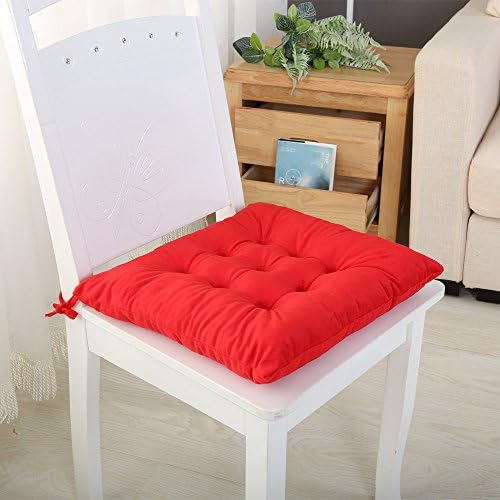 Hevice Chair Cushion Chair Pad, Chair Pad Kids Seat Cushion Desk Chair, Chair Pad Set of 4 Red, 15”x15”x2”/Piece
