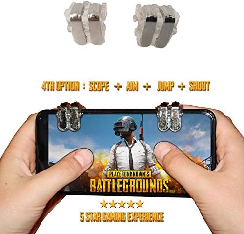 Triggers for Mobile Gaming iPhone. Controllers for Phones iPhones and Android, iOS. [Newest Version] The Best Gaming Controller for Android,iOS.4th Options Scope,Aim,Jump&Shoot