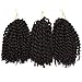 Silike 8'' Marlybob Kinky Curl (3 Bundles/pack) Water Wave Crochet Braiding Hair(#4)