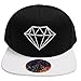 City Hunter Cf918t Diamond Snapback Cap - Black/White