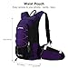 MIRACOL Hydration Backpack with 2L Water Bladder - Thermal Insulation Pack Keeps Liquid Cool up to 4 Hours – Multiple Storage Compartment – Bladder with Insulated Flow Tube, Purple