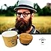 The Beardman Beard Brush- 100% Boar Bristles - With a a Beautiful Wodden Gift Box (Round Beard Brush with Travel Case)
