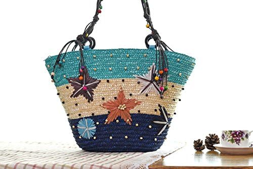 wenflute straw bag vacation Hawaii Gypsophila Bohemia beach bag rattan bag shoulder handbag