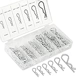 Neiko 50457A Hair Assortment Kit, 150 Piece | Zinc Plated Steel Clips | for Use on Hitch Pin Lock System, Silver