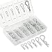 Neiko 50457A Hair Assortment Kit, 150 Piece | Zinc Plated Steel Clips | for Use on Hitch Pin Lock System, Silver primary