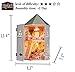 Rylai 3D Puzzles Miniature Dollhouse DIY Kit w/ Light -Love Fort Series Dolls Houses Accessories with Furniture LED Music Box Best Birthday Gift for Women and Girls