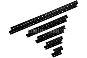 RIANIQ07 NEW 5 Space 5U (8.75") Steel Rack Mount Rail Pair Road Case Amp Mixer 10-32 Threaded