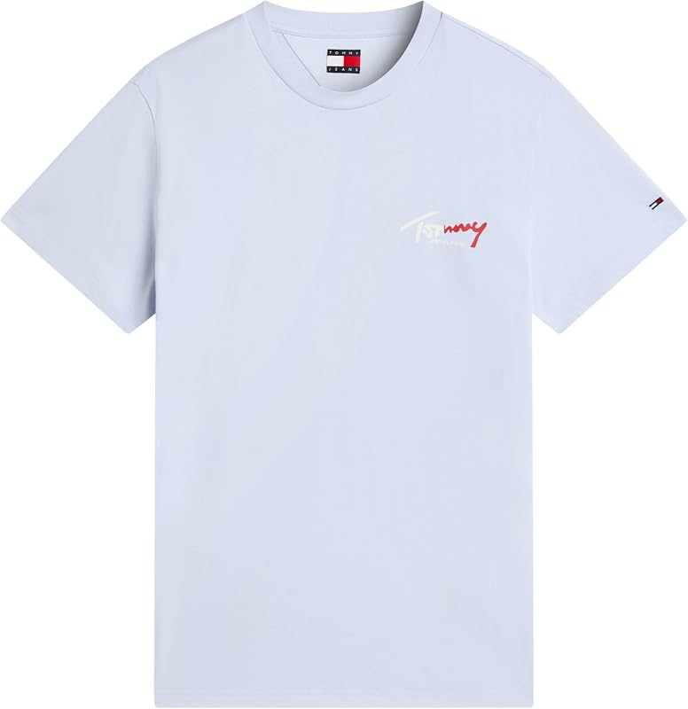 TJM Slim Sign Chest SS Tee EXT Dm0dm22538 S/S T-Shirt pour Homme, Bleu (Moonlight Iris), XXL
