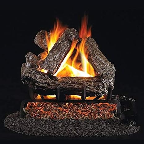 Amazon Com Peterson Real Fyre 16 Inch Rustic Oak Gas Log Set With Vented Natural Gas G4 Burner Manual Safety Pilot Home Kitchen