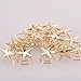 Coobbar 20PCS Twist wedding Small Mini Metal Gold Color Star Hairpins Women Girl Swirl Hair Pins