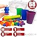 KABOOCHY Rainbow Counting Bears with Matching Sorting Cups and Storage Container 68pc Set. Quality Colorful Toy Counters for Kids to Learn Mathematics Games, STEM, Montessori Matching Game