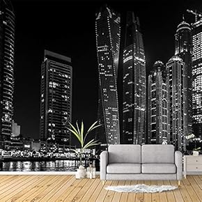 Wall Mural Charming Nightscape Removable Wallpaper Wall Sticker for Bedroom Living Room - 100x144 inches