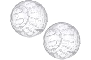 BESPORTBLE 2pcs Hamster Running Ball and Exercise Wheel, 10cm White Mini Pet Toy for Small Animals and Dwarf