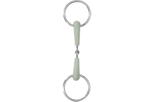 130mm Horse Mouth Snaffle, Stainless Steel Horse Bit with Chain for Equestrian Training Equipment
