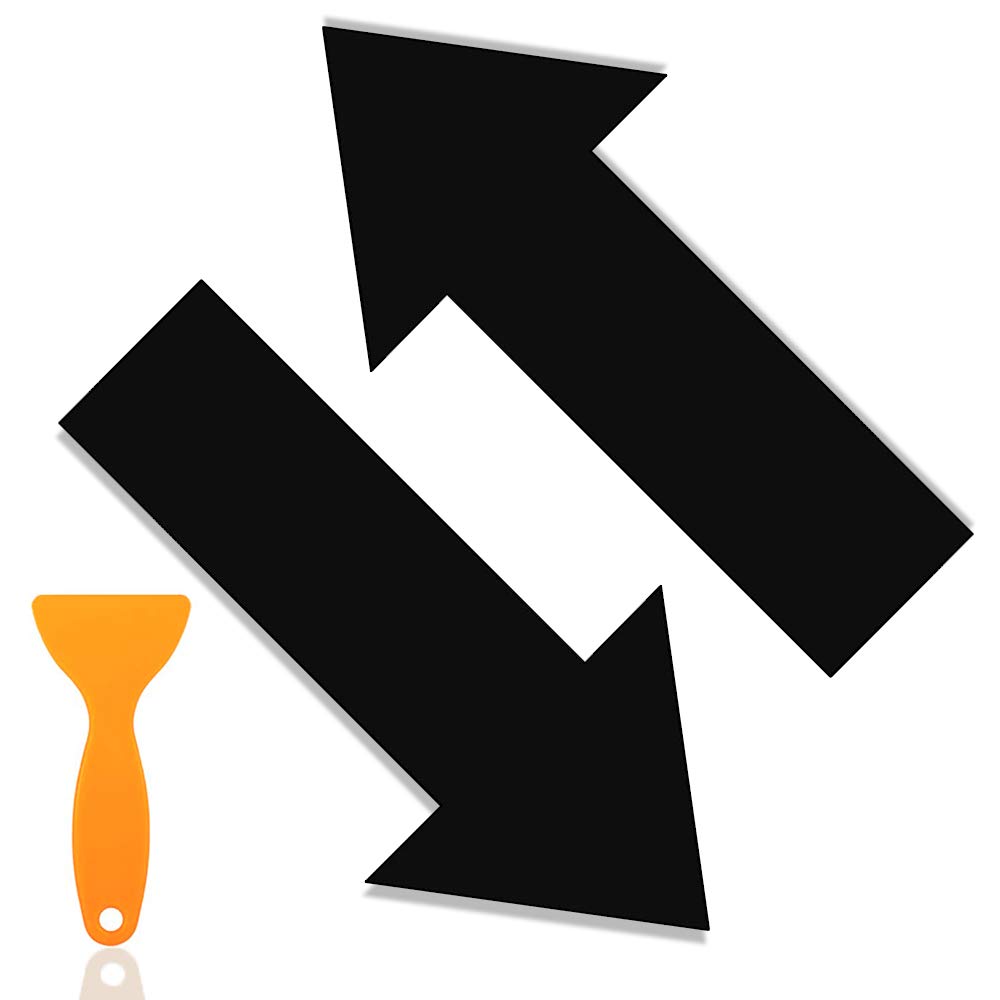 25 PCS Arrow Sticker Decal, Removable Adhesive Arrow Sign Directional, Social Distance Arrow Floor Sticker Sign for Office Market Hospital (BLACK)