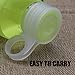 Bonison Summer Sale Novelty Durable Glass Water Bottle with Colorful Soft Silicone Sleeve (14 Ounce, Yellow)