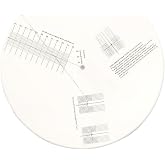 Acrylic Turntable Mat 12 Inch, 11.6 Inch Vinyl Alignment Guide | Rigid 0.08 inch acrylic turntable mat with printed setup reference for platter placement and cartridge alignment checks