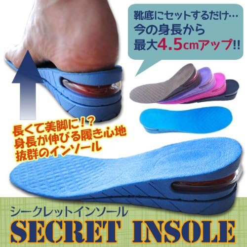 Amazon Co Jp ぺたんこブーツ用 シークレットインソール 中敷 エア クッション付 上げ底 身長が伸びるインソール 2段階の調節が可能 3cm 4 5cm 足サイズ22 5ｃｍ 27ｃｍまで対応 Sa ブラック 服 ファッション小物