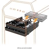ICY DOCK 4 x 2.5 HDD / SSD Bracket Mount Kit Adapter for 5.25 Drive Bay - FLEX-FIT Quattro MB344SP