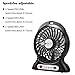 dizauL Portable Fan, Mini USB Rechargeable Fan with 2600mAh Battery Operated and Flash Light,for Traveling,Fishing,Camping,Hiking,Backpacking,BBQ,Baby Stroller,Picnic,Biking,Boating (Black)