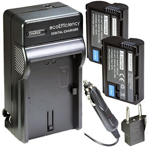 ecoEfficiency 2-Pack of EN-EL15 Batteries and Battery Charger Kit for Select Nikon Digital SLR Camera